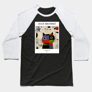 Joan Meowro Gallery Cat Baseball T-Shirt